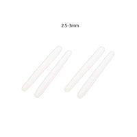 2 Pairs Eyeglass Anti-Slip Silicone Holder - Breathable Glasses Ear Hook Retainer Sleeve for Double Mouth Thin Metal Eyeglass Legs (White)
