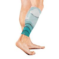 Calf Guard Sleeves Sea Landscape with Boat Sports Calves Guards Sleeves for Running, Basketball, Baseball, Football