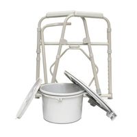 Deluxe Folding Commode with Elongated Seat - Carton of 4