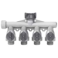 Shut Off, 4 Way, GHT, Plastic, 60 psi