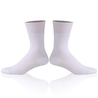 Facool Diabetic Ankle Socks for Men and Women Cotton Cushion Wide Quarter Socks 1 Pair White Large