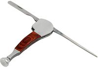 3 in 1 Stainless Steel and Rosewood Tobacco - Smoking Pipe Scraper Tool- Nozzle Cleaner Tamper Tool Set - Steel Scraper - Pipe Cleaner Tool - Pipe Tamper