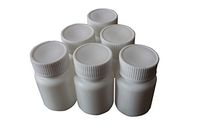 24PCS 30ml Empty White Plastic Wide Mouth Pill Box Solid Powder Sealing Liquid Medicine Chemical Bottles Pill Tablet Holder Storage Container Case Box