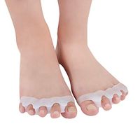 Toe Separators, Toe Spreader, Toe Spacer, Toe Divider,Toe Separator Toe Spreader Toe Spacer Toe Divider for Therapeutic Relief,Corrects & Relieves Bunions (Free Size, White)