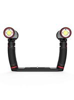SeaLife SL691 Sea Dragon Duo 6000F Dual LED Video Light Set Includes 2 3000 Lights, 2 Grips, Dual Tray & Duo Case