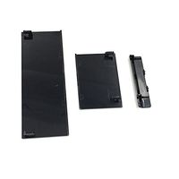 Replacement Plastic 3 in 1 Plastic Door Slot Lid Case Shell Covers for Nintendo Wii Console (Black)