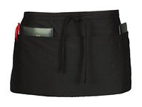 Ritz CL3PWACBK 4 Pocket Waist Serving Apron, Black, 1 Pack, One Size
