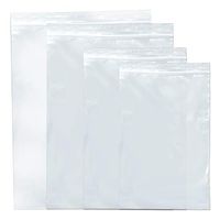 SNL Quality Zip Lock Reclosable Clear Disposable Plastic Bags, Strong | Assorted Large Bag Sizes - 6" X 9", 8" X 10", 9" X 12", 10" X 13" - 2 MIL - 400 Bags