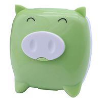 Exceart 2Pcs Travel Contact Lens Case Cartoon Piggy Contact Lenses Box Cleaning Holder Soak Storage Organizer for Kids Girls Gift (Green)