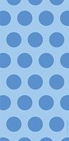 Club Pack of 240 True Blue Two-Tone Polka Dot Cello Bags 11.25"