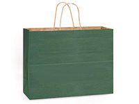 16 x 6 x 13" Hunter Green Colored Paper Shopping Bags (250 Bags)