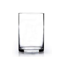 WGV Cylinder Vase, 3" W x 5" H, Clear Glass Candle Holder Bud Floral Container Planter Terrarium for Wedding Party Flowers Centerpieces and Home Office Decor, 6 Pieces
