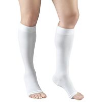 Truform Compression 20-30 mmHg Knee High Open Toe Stockings White, Medium, 2 Count