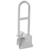 PCP Clamp-On Tub Safety Rail with Grip Stability Aid, White
