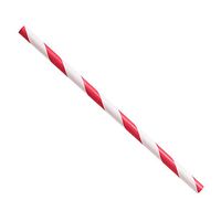 5.25 Red/White Stripe Paper Straw-UN-500ct