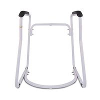 Stand Alone Bathroom Toilet Safety Frame Rail Easy Installation Bathroom Safety Frame Toilet Assist and Handrails Grab Bar(Pu Handrail)
