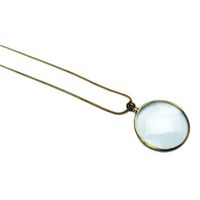 Treasure Gurus Magnifying Glass Pendant and Chain Necklace