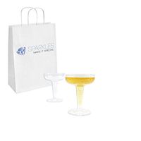 Sparkles Make It Special 120-pcs 4.25 Inch Plastic Champagne Glasses Cups Wedding Party Clear