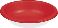 Creative Converting 173548 Touch of Color Paper Bowl, 20 oz, Classic Red