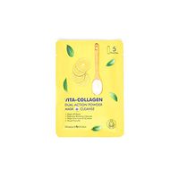 Masqueology - Vita-Collagen Dual Action Powder Mask + Cleanse | Vitamin C and Collagen for Youthful Looking Skin (5 Count)
