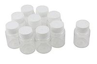 10PCS Clear Plastic Empty Portable Solid Powder Medicine Chemical Bottles Pill Tablet Storage Container Holder Case Box (100ML)