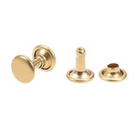 uxcell 20 Sets Double Cap Rivets Round Rivet Fasteners for Leather Craft Decorations 8mm 10mm