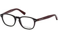 Ermenegildo Zegna EZ5057 005 Mens Black Stripe/Burgundy 49 mm Eyeglasses - Black Stripe/Burgundy