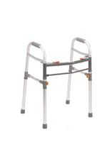 Drive Medical Deluxe Designer Two Button Folding Universal Walker, Gray, Adult/Junior