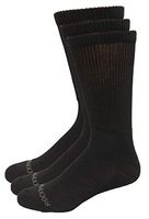 Rock Port Diabetic Crew Socks, Black, Mens Size 8-12, 3 Pair