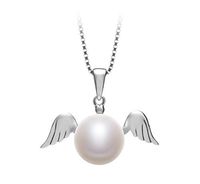 Angel White 9-10mm AA Quality Freshwater 925 Sterling Silver Cultured Pearl Pendant For Women
