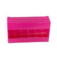 VitaVault Pill and Vitamin Organizer and Dispenser for Daily Management of Pills and Supplements - 6 Compartment (Pink)