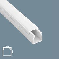 Color Cable Raceway , Channel with cover and self adhesive 1 X 1 inch, 6.6 feet each, 10 sticks and 66 feet total length - Walnut