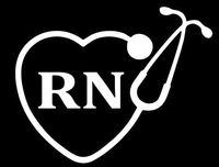 Makarios LLC Nurse RN Love Cars Trucks Vans Walls Laptop MKR| White |5.5 x 4|MKR731