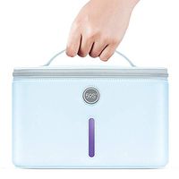 UV Light Sanitizer Bag, UVC Cleaner Disinfection Lamp Compact for Mobile Phone, Clothes, Glasses Kills 99.9% of Germs Viruses & Bacteria 59S P55