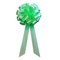 Mint Green Pull Bows with Tails - 8" Wide, Set of 6, St. Patrick's Day, Easter, Christmas, Birthday, Decoration