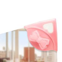 LZH FILTER Window Magnetic Glass Wiper, Home Window Glass Cleaner, Pink Bow-Knot Double Side Magnetic Brush, Triangle Design Cleaner + Anti-Pinch Hand, 15-24mm
