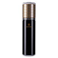 CIGARLOONG Cigar Case Portable Cigar Humidor Built-in Humidifier and Hygrometer for 3-4 Cigar Tube(Color:Black)