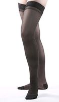 Allegro 20-30mmHg Essential 8 Sheer Thigh High Closed Toe Hose, Black, X-Large