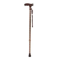 Freedom Aluminum Cane, Elderly Single Legged Stick/LED Spotlighting/Free Telescopic/Beautiful and Generous/Easy to Carry,Coffeecolor