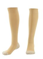 Graduated Compression Socks for Men & Women MDSOX 20-30 mmHg (Nude, L) Best Stockings for Nurses, Travel, Running, Maternity Pregnancy, Varicose Veins, Medical, Blood Circulation, Leg Recovery