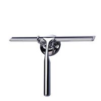 Shower Window Squeegee Stainless Steel Wiper Scraper for Bathroom Doors Kitchen Car Mirror Glass Cleaning Brush with Suction Hook,9.8Inch