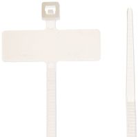 Aviditi Nylon Identification Cable Tie, 4" L, 50 lb Tensile Strength, White, Case of 1000 (CTID45)