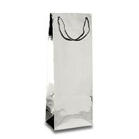 Bottle Metallic Silver Euro Bags | Quantity: 100 | Width: 5" Gusset - 3"