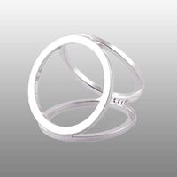 Fashion Women Three Ring Scarf Holder Silk Scarf Buckle Clip Brooch Pin Jewelry Popular Aesthetic Beauty Girls Girl Cheap Womans Accesories | Color - Silver