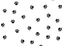Black Paws"PAW Print" Tissue Paper for Gift Wrapping 15"x20" White Sheets - 20ct