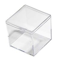 Small Clear Acrylic Boxes High Quality Transparent Cube Case 2.5x2.5x2.5 Inches 36pcs