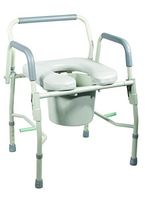 Commode With Drop Arms, Deluxe Steel, 19-23" Height - Padded Seat - 2 Each / Case - 43-2342-2