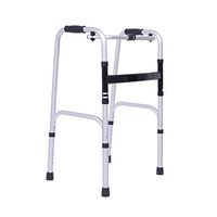 HYXQY-ZY Walker | Elderly Folding Walker | Portable Walking Frame | Adjustable Height | Elderly and Disabled | Aluminum Non-Slip/ |seat (Color : B)