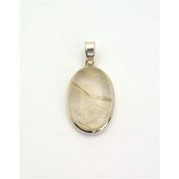 Sterling Silver Golden Rutile Quartz Pendant Jewellery No.3192