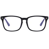 Reading Glasses Blue Light Blocking for Women Men- Square Nerd Eyeglasses Anti Blue Ray Blue Light Blocking Reading Glasses (Matte Black, 2.0)
